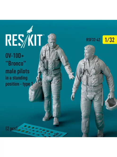 Reskit - OV-10D+ Bronco male pilots (in a standing position - type 1) (2 pcs) (3D Printed)
