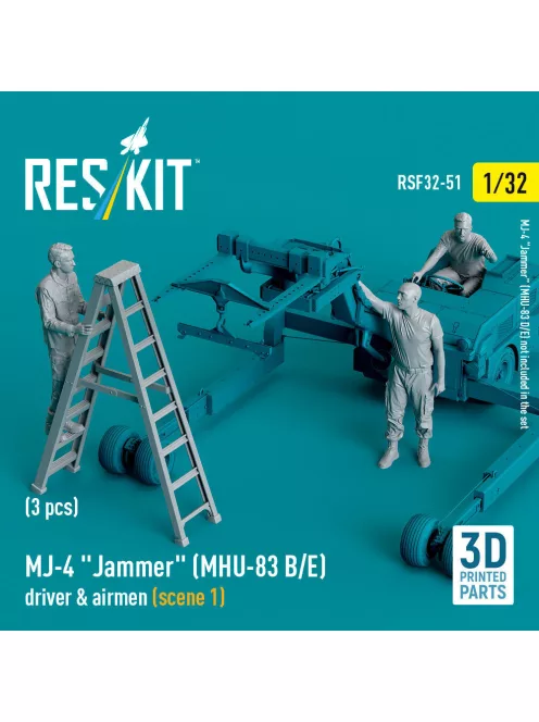 Reskit - MJ-4 Jammer (MHU-83 B/E) driver & airmen (scene 1) (3 pcs) (3D Printed)