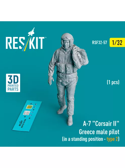 Reskit - A-7 Corsair II Greece male pilot (in a standing position - type 2) (1 pcs) (3D Printed)