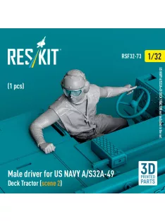   Reskit - Male driver for US NAVY A/S32A-49 Deck Tractor (scene 2) (1 pcs) (3D Printed)