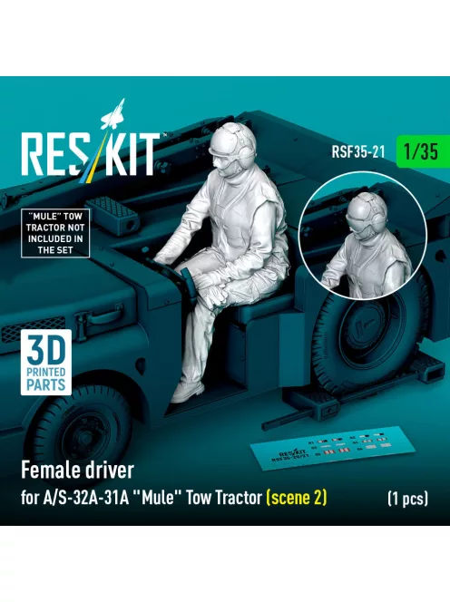 Reskit - Female driver for A/S-32A-31A Mule Tow Tractor (scene 2) (1 pcs) (3D Printed)
