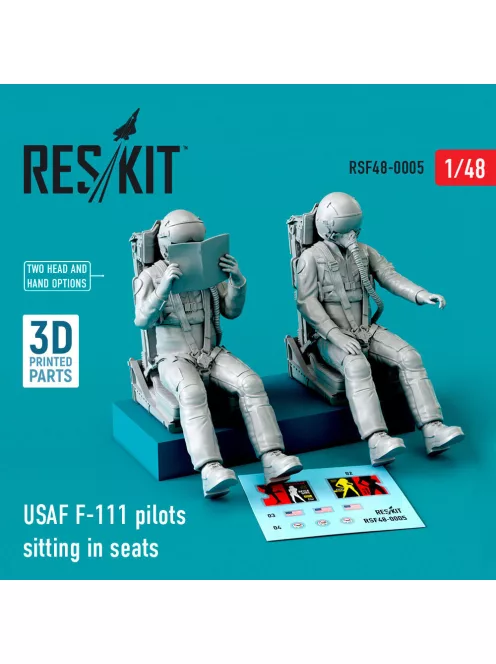 Reskit - USAF F-111 pilots sitting in seats (2 pcs) (3D Printed)
