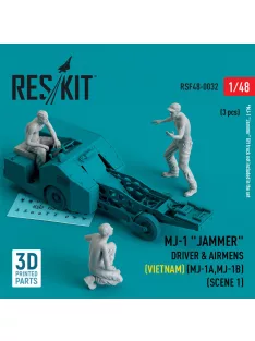   Reskit - MJ-1 Jammer Driver & airmens (Vietnam) (MJ-1A,MJ-1B) (scene 1) (3 pcs) (3D Printed)