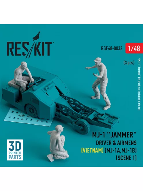 Reskit - MJ-1 Jammer Driver & airmens (Vietnam) (MJ-1A,MJ-1B) (scene 1) (3 pcs) (3D Printed)