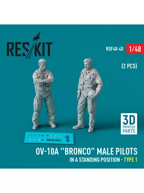 Reskit - OV-10A Bronco male pilots (in a standing position - type 1) (2 pcs) (3D Printed)