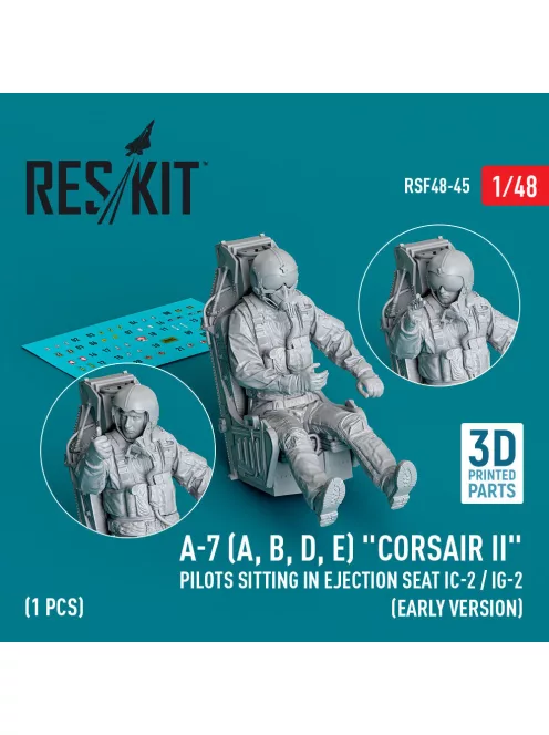 Reskit - A-7 (A, B, D, E) Corsair II pilots sitting in ejection seat IC-2 / IG-2 (early version) (3D Printed) (1 pcs)