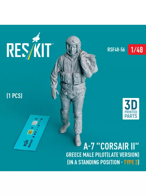 Reskit - A-7 Corsair II Greece male pilot (in a standing position - type 2) (1 pcs) (3D Printed)