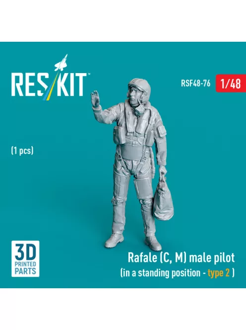 Reskit - Rafale (C, M) male pilot (in a standing position - type 2) (1 pcs) (3D Printed)