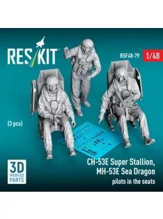   Reskit - CH-53E Super Stallion MH-53E Sea Dragon pilots in the seats (3 pcs) (3D Printed)