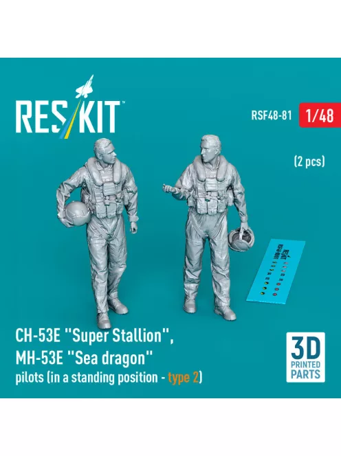 Reskit - CH-53E Super Stallion MH-53E Sea dragon pilots (in a standing position - type 2) (2 pcs) (3D Printed)