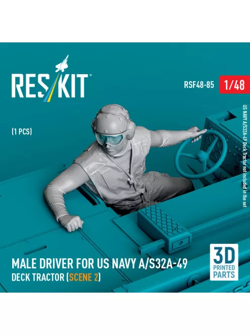 Reskit - Male driver for US NAVY A/S32A-49 Deck Tractor (scene 2) (1 pcs) (3D Printed)
