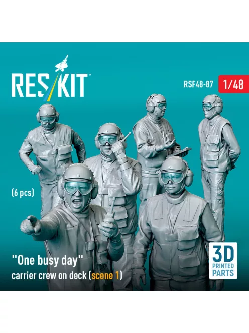 Reskit - One busy day carrier crew on deck (scene 1) (6 pcs) (3D Printed)