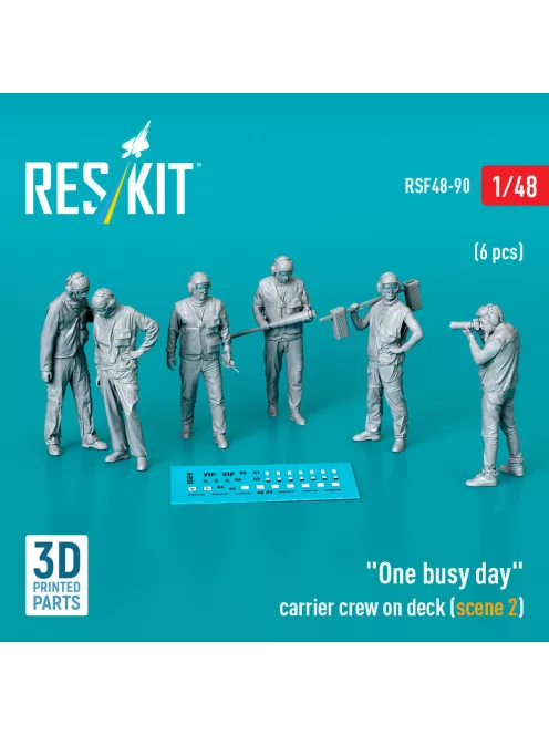 Reskit - One busy day carrier crew on deck (scene 2) (6 pcs) (3D Printed)
