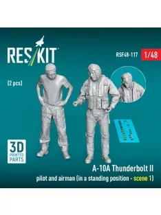   Reskit - A-10? Thunderbolt II pilot and airman (in a standing position - scene 1) (2 pcs) (3D Printed)