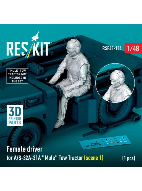 Reskit - Female driver for A/S-32A-31A Mule Tow Tractor (scene 2) (1 pcs) (3D Printed)