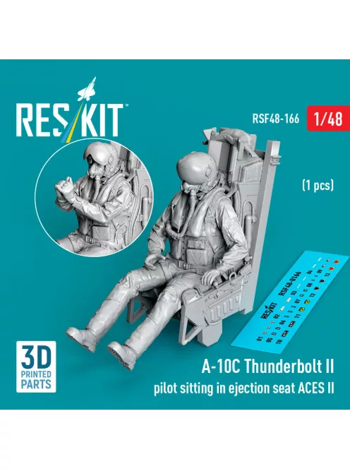 Reskit - A-10C Thunderbolt II pilot sitting in ejection seat ACES II (1 pcs) (3D Printed)