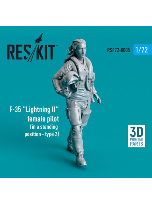 Reskit - F-35 "Lightning II" female pilot (in a standing position - type 2) (3D Printed)  (1/72)