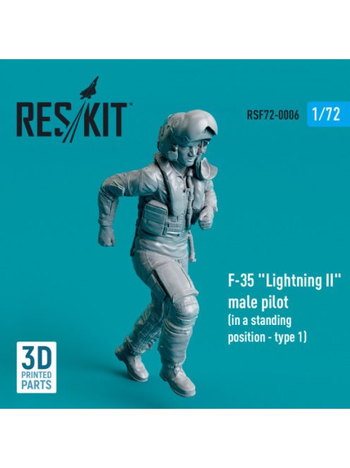 Reskit - F-35 "Lightning II" male pilot (in a standing position - type 1) (3D Printed) (1/72)