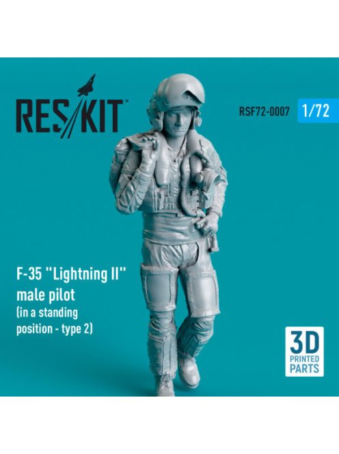 Reskit - F-35 "Lightning II" male pilot (in a standing position - type 2) (3D Printed) (1/72)