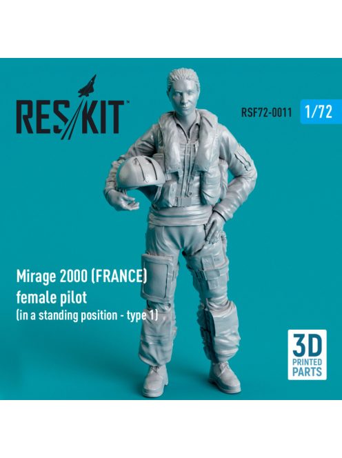 Reskit - Mirage 2000 (FRANCE) female pilot (in a standing position - type 1) (3D Printed) (1/72)