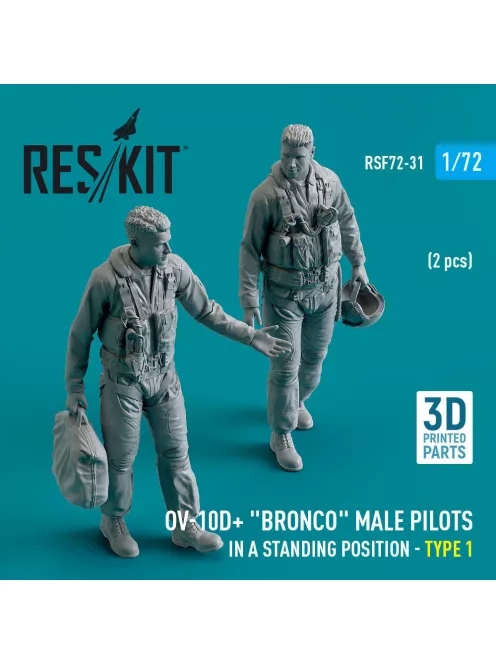Reskit - OV-10D+ Bronco male pilots (in a standing position - type 1) (2 pcs) (3D Printed)