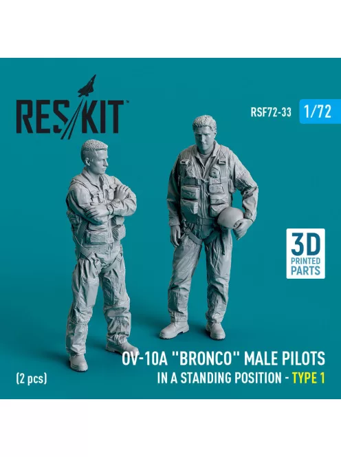 Reskit - OV-10A Bronco male pilots (in a standing position - type 1) (2 pcs) (3D Printed)