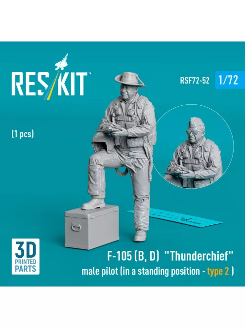 Reskit - F-105 (D,F,G) Thunderchief male pilot (in a standing position - type 2) (1 pcs) (3D Printed)