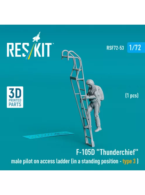 Reskit - F-105 (D,F,G) Thunderchief male pilot on access ladder (type 3) (1 pcs) (3D Printed)