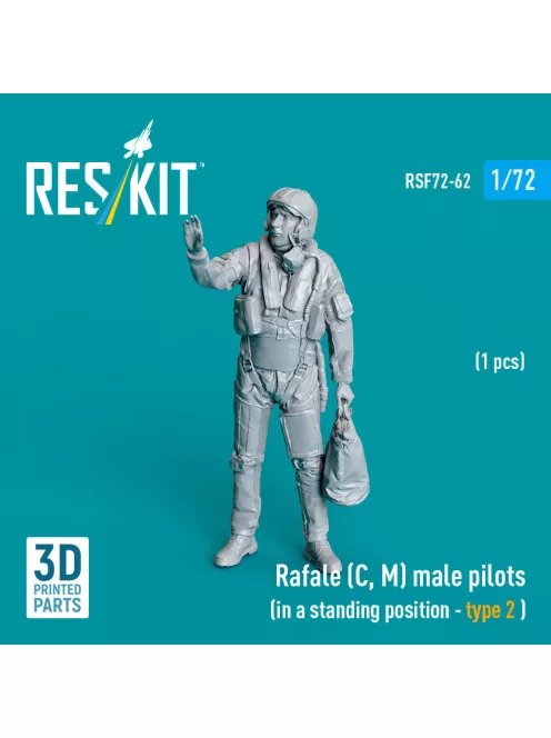 Reskit - Rafale (C, M) male pilot (in a standing position - type 2) (1 pcs) (3D Printed)