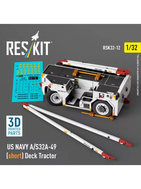 Reskit - US NAVY A/S32A-49 (short) Deck Tractor (3D Printed model kit)