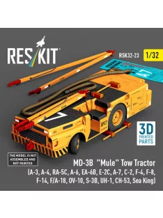   Reskit - MD-3B Mule Tow Tractor (A-3 A-4 RA-5C A-6 EA-6B E-2C A-7 C-2 F-4 F-8 F-14 F/A-18 OV-10 S-3B UH-1 CH-53 Sea King) (3D Printed model kit)