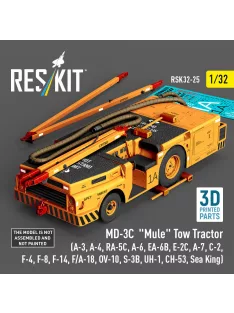  Reskit - MD-3? Mule Tow Tractor (A-3 A-4 RA-5C A-6 EA-6B E-2C A-7 C-2 F-4 F-8 F-14 F/A-18 OV-10 S-3B UH-1 CH-53 Sea King) (3D Printed model kit)