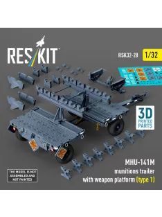   Reskit - MHU-141M munitions trailer with weapon platform (type 1) (3D Printed model kit)