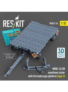   Reskit - MHU-141M munitions trailer with flat bed/cargo platform (type 2) (3D Printed model kit)