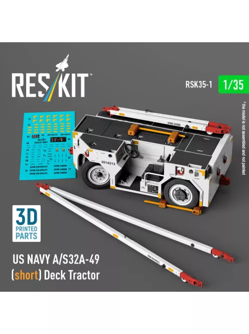 Reskit - US NAVY A/S32A-49 (short) Deck Tractor (3D Printed model kit)