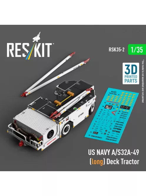Reskit - US NAVY A/S32A-49 (long) Deck Tractor (3D Printed model kit)