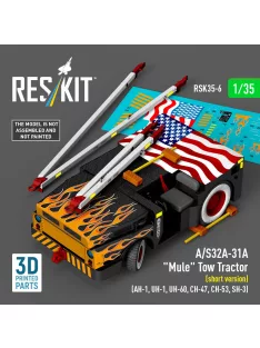   Reskit - A/S32A-31A Mule Tow Tractor (short version) (AH-1 UH-1 UH-60 CH-47 CH-53 SH-3) (3D Printed model kit)