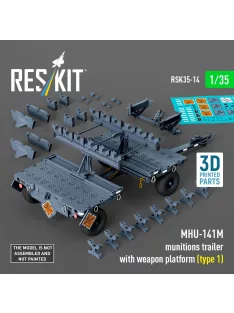   Reskit - MHU-141M munitions trailer with weapon platform (type 1) (3D Printed model kit)