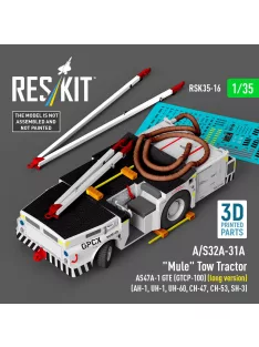   Reskit - A/S32A-31A Mule Tow Tractor AS47A-1 GTE (GTCP-100) (long version) (AH-1 UH-1 UH-60 CH-47 CH-53 SH-3) (3D Printed model kit)