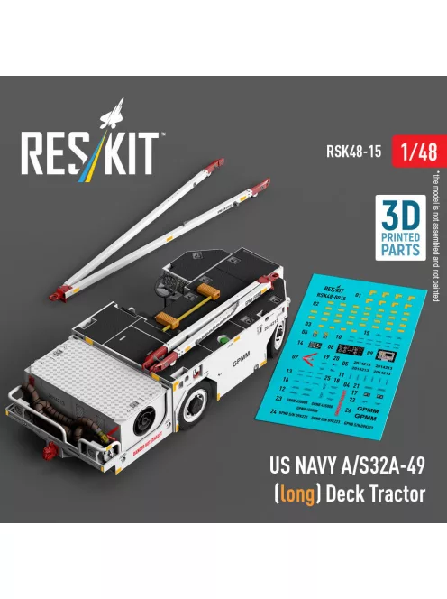 Reskit - US NAVY A/S32A-49 (long) Deck Tractor (3D Printed model kit)