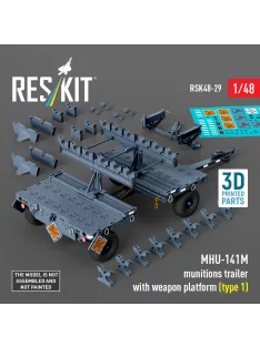   Reskit - MHU-141M munitions trailer with weapon platform (type 1) (3D Printed model kit)