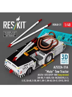   Reskit - A/S32A-31A Mule Tow Tractor AS47A-1 GTE (GTCP-100) (long version) (AV-8B F-14B/D F/A-18C/D/E/F/G C-2 E-2? EA-6B S-3B AH-1 UH-1 UH-60 CH-47 CH-53 SH-3) (3D Printed model kit)