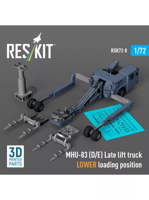 Reskit - MHU-83 (D/E) Late lift truck LOWER loading position (3D Printed model kit)
