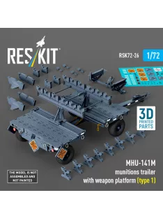   Reskit - MHU-141M munitions trailer with weapon platform (type 1) (3D Printed model kit)
