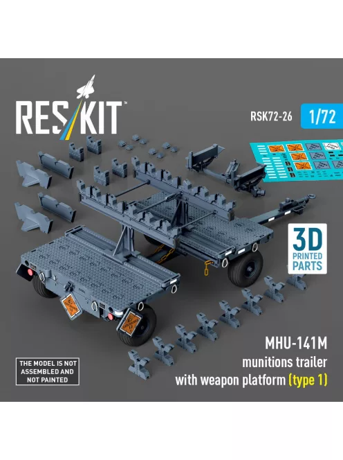 Reskit - MHU-141M munitions trailer with weapon platform (type 1) (3D Printed model kit)