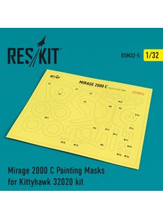   Reskit - Mirage 2000C Pre-cut painting masks for KittyHawk 32020 kit (1/32)