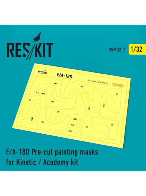 Reskit - F/A-18D "Hornet" Pre-cut painting masks for Kinetic / Academy kit (1/32)