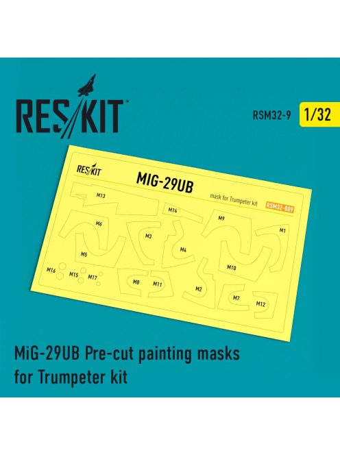 Reskit - MiG-29UB Pre-cut painting masks for Trumpeter kit (1/32)