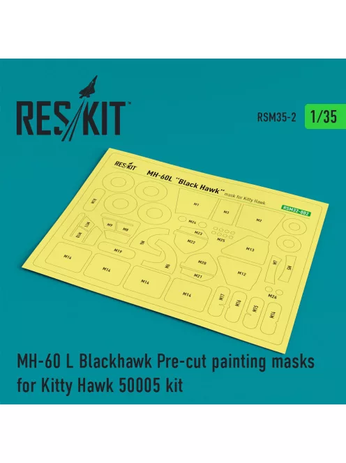 Reskit - MH-60L Blackhawk Pre-cut painting masks for KittyHawk 50005 kit