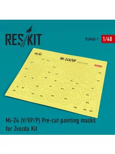   Reskit - Mi-24 (V,VP,P) Pre-cut painting masks for Zvezda kit
